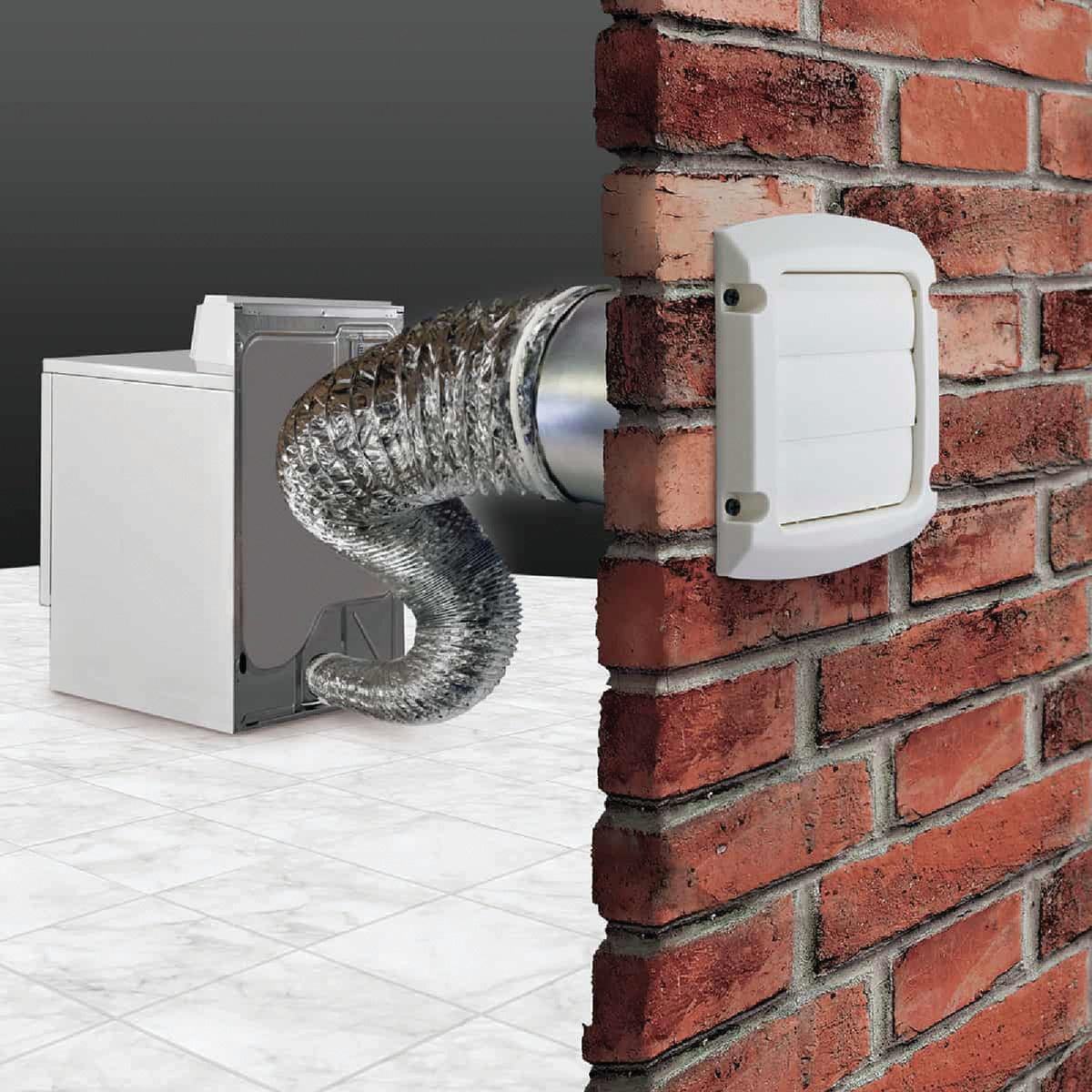 Dundas Jafine White Gas or Electric Dryer Vent Kit (4-Piece) TD48PVKZW6 — Residential Use, Standard Application