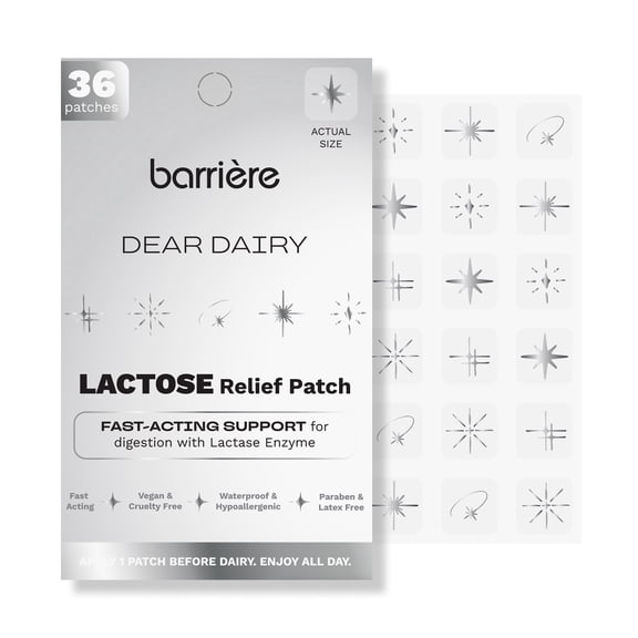 barriere Dear Dairy Lactose Relief Patch, Milky Way Print, 36 Count