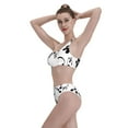 thumbnail image 6 of Picia Cute Cow and Milk Stains Women's High Waisted Bikini Scoop Neck Swimsuit Two Pieces Bathing Suit-Small, 6 of 8