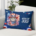 thumbnail image 2 of Patriotic American Shorthair Celebrates 4th of July Pillowcase Double Sided Cat Lover Kitten Owner Gifts Pillow Case Covers - 02009, 2 of 3