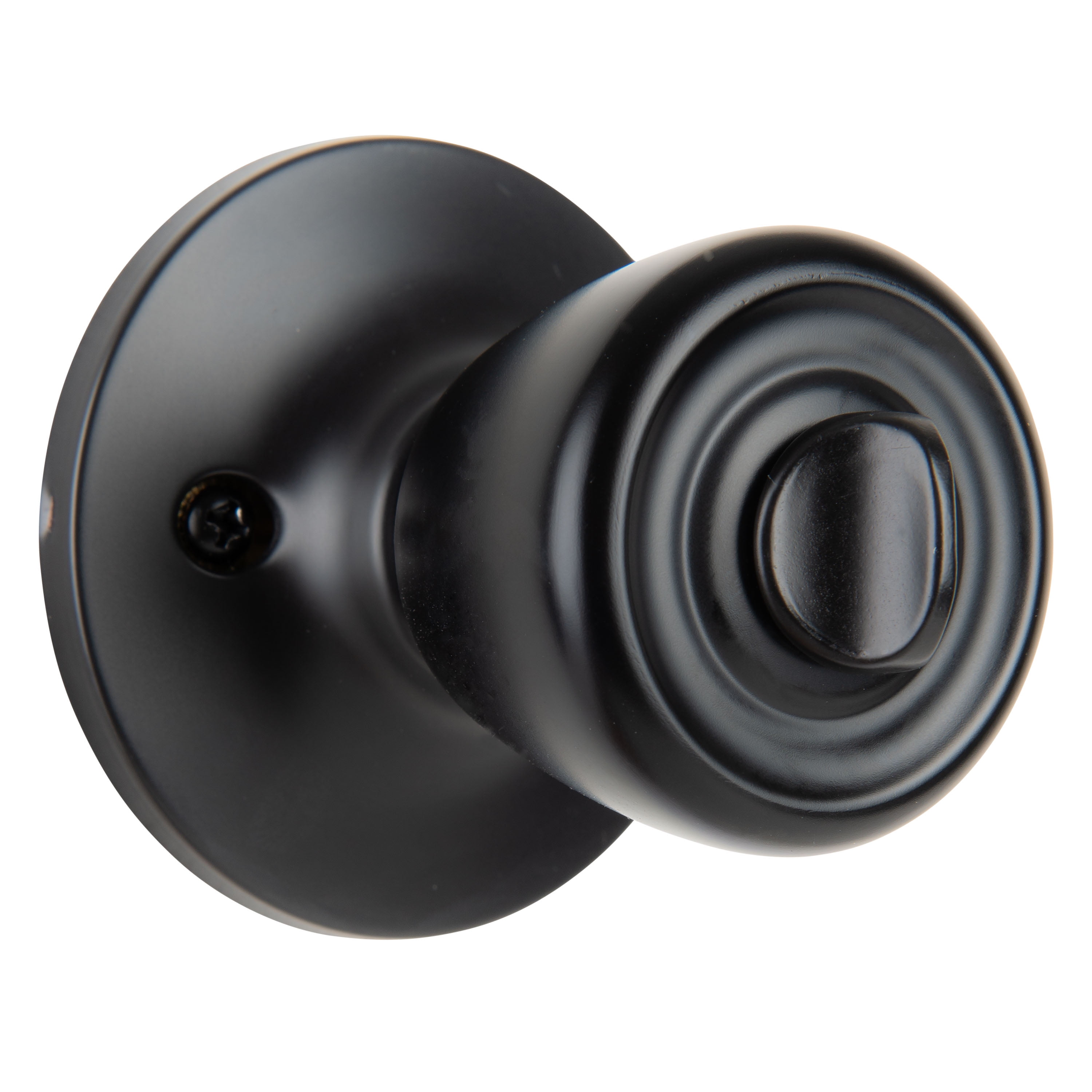 Brinks Keyed Entry Tulip Style Doorknob, Matte Black Finish