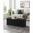 thumbnail image 3 of SONGMICS 43" Storage Ottoman Bench Hold up to 660lb Ottoman with Storage Footstool Bedroom Bench with Storage Black, 3 of 8
