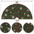 thumbnail image 7 of Christmas Tree Skirt, Red and Green Buffalo Plaid Tree Skirt Snowflake Thick Xmas Tree Skirt for Holiday Party Christmas Tree Decorations Indoor Outdoor es, 7 of 7