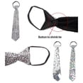 thumbnail image 3 of Shimmering Neck Tie Adjustable Sparkly Neck Tie Nightclub Party Dressing Up Pre-Tied Necktie for Cocktail Wedding Party, 3 of 7