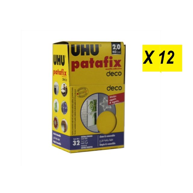 Patafix Uhu Masilla Removible Autoadhesivas Caja c/ 12 Sobres UHU Pata fix deco