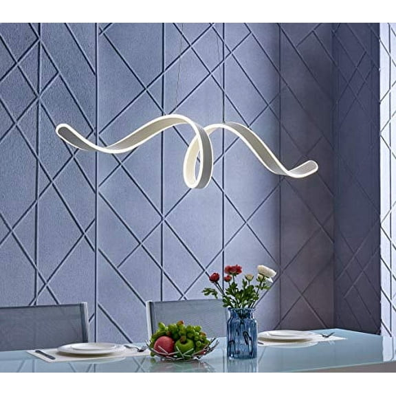 Finesse Decor Modern Copenhagen LED Chandelier, White