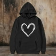 thumbnail image 7 of Elvqul Girls Heart Print Sweatshirts with Pocket Oversize Hooded Tops Pullover Fall Winter Black 10-12 Hoodies for Kids Long Sleeve, 7 of 7