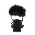thumbnail image 3 of No Boundaries Women's Block Heel with Fur Ankle Strap, 3 of 5