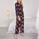 thumbnail image 3 of Balery Leopard Print Conjunto de Pijama con Estampado para Mujer, Conjunto de Dos Piezas con Manga Larga, Ropa de Dormir Suave con Bolsillos, Pijamas Cómodos-Medium, 3 of 7