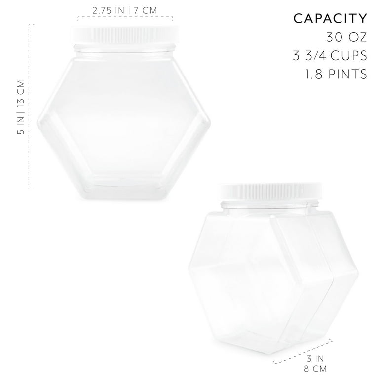 Clear Plastic Candy Jar 7 1/4in x 5 3/4in