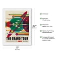 thumbnail image 2 of Grand Tour - Jupiter Saturn Uranus Neptune - NASA Exoplanet Travel Poster - Japanese Unryu Rice Paper Art Print (Unframed) 17 x 22 in, 2 of 4