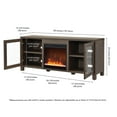 thumbnail image 5 of Evelyn&Zoe Quincy Rectangular TV Stand with Crystal Fireplace for TV's up to 65", Alder Brown, 5 of 13