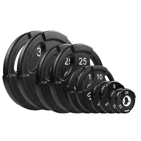 NEXO 155LB Interlocking Urethane Plate Set - Commercial-Grade 155 Pound Set with Olympic 2 Inch Center