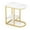 White, variant on Barara King C-shaped Modern End Table with Faux Marble Tabletop and Storage Shelf, Couch Side Table for Living Room, Bedroom, Home Office, White