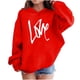 thumbnail image 1 of Sudadera con capucha y estampado de corazón de San Valentín, sudadera de manga larga para niños y niñas, chaqueta para niñas de talla mediana y grande., 1 of 7