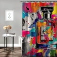 thumbnail image 2 of Orinice Colorful Splash Bathroom Decor Set, Multi-Size Luxurious Graphic Print Polyester Fabric Modern Shower Curtain with Hooks, Chic and Elegant Washable Curtain 69x72, 2 of 7