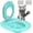 Blue, variant on Cat Toilet Seat Training Kit, Reusable Trainer for Pet Cleaning, Pet Toilet Training System Portable Trainer for Cats