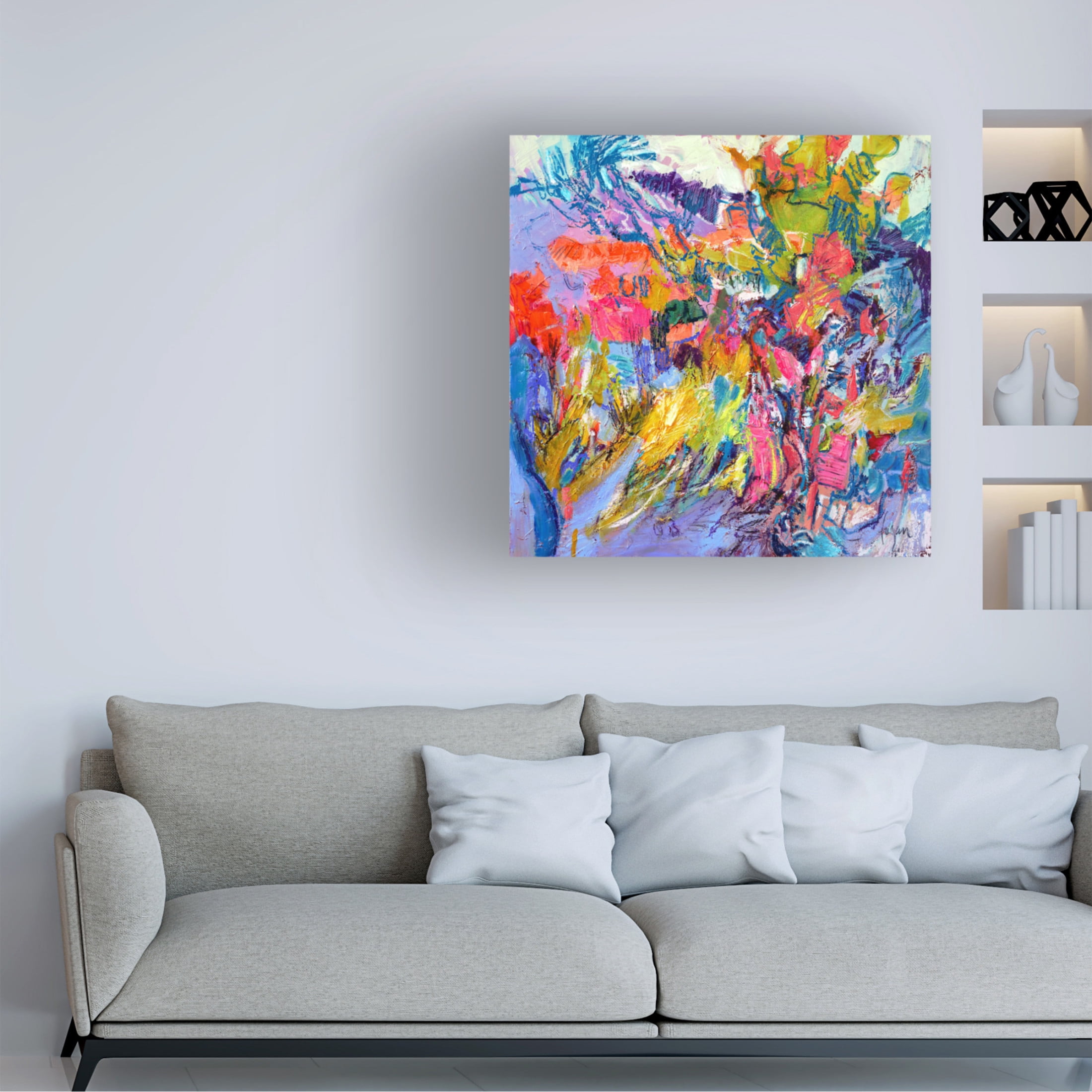 Canvas Wall Art - Dorothy Fagan ' Deepinthemeadowii' Wall Art for Living Room, Bedroom, or Office Décor by Trademark Fine Art - 14 x 14 Inches