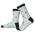 thumbnail image 2 of KLL Happy Easter Print Cool Socks Men's Women's Crew Socks Funny Crazy Novelty Stockings, 2 of 7