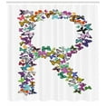 thumbnail image 3 of Ambesonne Letter R Shower Curtain, Butterfly Composition, 69"Wx84"L, Multicolor, 3 of 3