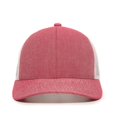 thumbnail image 3 of Outdoor Cap MBW-800CB Chambray Platinum Series Mesh Back Cap-Heathered Red/White, 3 of 8