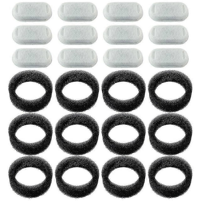 12PCS Cats Water Fountain Replacement Filters & Pre-Filter Sponges for Automatic Pet Fountain Dog W