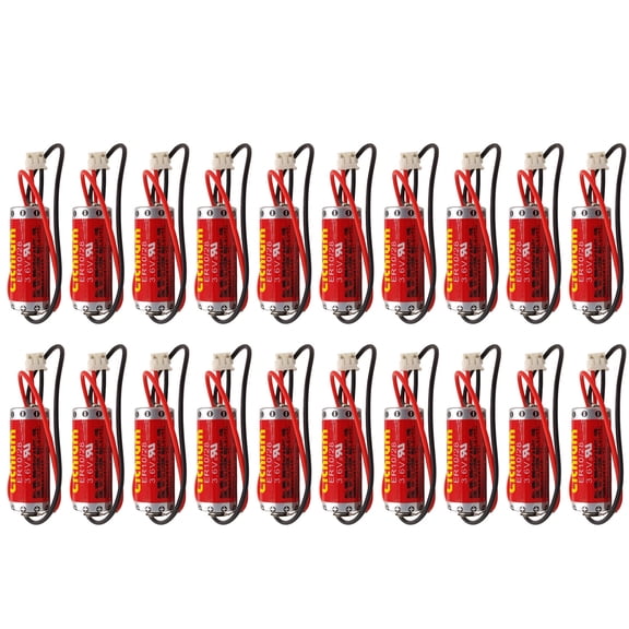(20 Pack) 3.6V ER10/28 ER10280 Lithium Replacement Battery for Mitsubishi FX2NC-32BL Battery with Plug