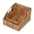 thumbnail image 3 of happimess Havanah Southwestern Hand-Woven Hyacinth Slanted Pantry Baskets with Handles, Natural (Set of 2), BSK1007A-2SET, 3 of 7