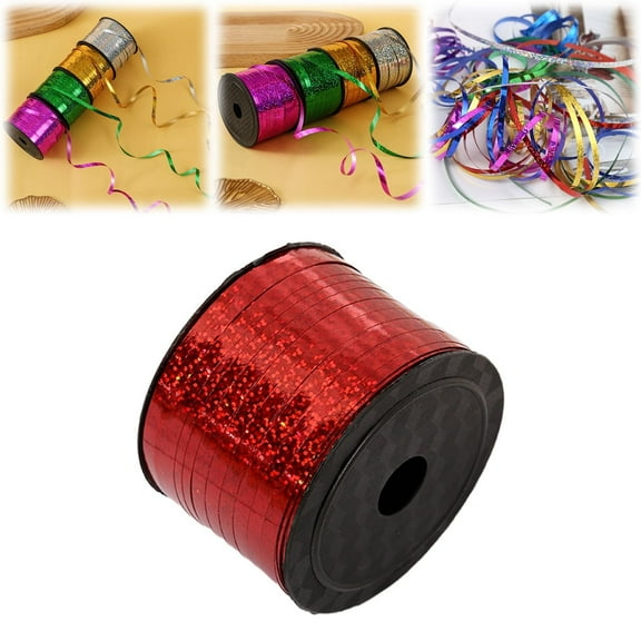 BinKFF Glitter Curling Ribbons Assortment for Balloon, Christmas, Gift Warp, Birty Party – Assorted Shiny Metallic Sparkling Colors Ribbon for Art and Craft, Party Decoration