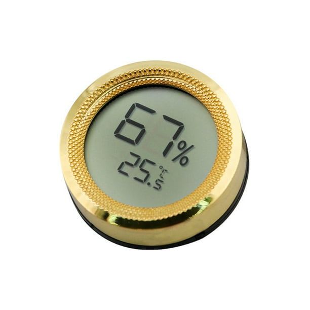 CHAOMA Mini Digital Display Cigar Humidor Hygrometer Thermometer