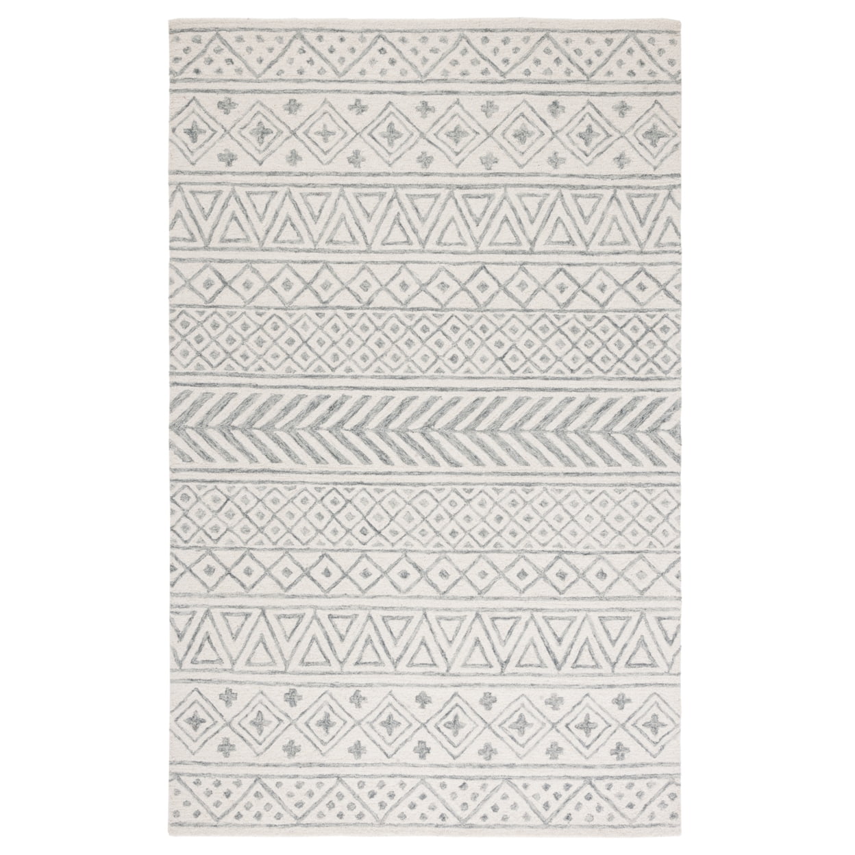 SAFAVIEH Metro Beaumont Southwestern Area Rug, Ivory/Grey, 4' x 6'