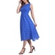 thumbnail image 4 of Vestido de verano sin mangas para mujer Inspire Chic, vestido midi en línea A, casual de algodón para vacaciones, L azul real, 4 of 6