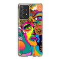 thumbnail image 1 of MUNDAZE Samsung Galaxy A52 Shockproof Clear Hybrid Protective Phone Case Neon Psychedelic Hippie One Eye Pop Art Cover, 1 of 5