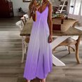 thumbnail image 2 of SMihono Summer Dresses for Women 2025 Vacation Slip Dress Spaghetti Strap Gradient Maxi Dresses Casual Sundress Gray XXL, 2 of 5