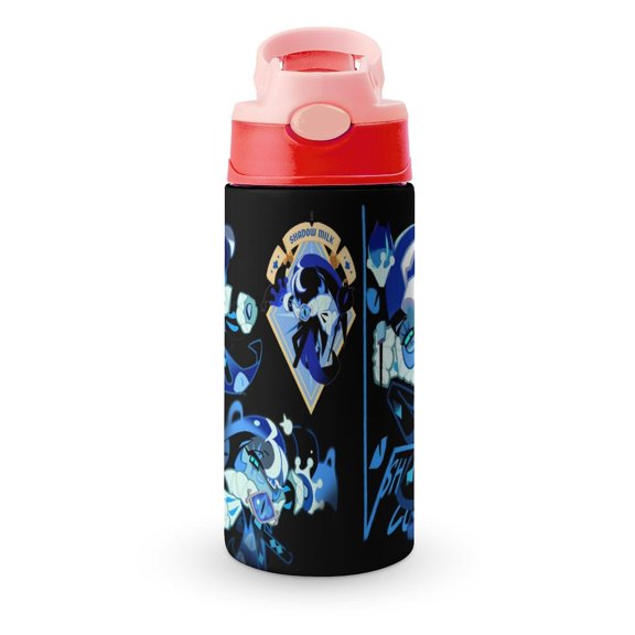 Shadow Milk Cookie Run Insulated Stainless Steel Water Bottle with Straw Vacuum Reusable Leak Proof Water Cup Boys Girls