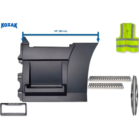 Kozak Rear Step Side Fairing Panel Left Side 33" (85 cm) with Steps Compatible with VNL 2004-2017