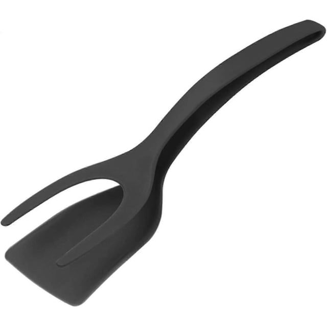 Pinzas espátula 2 en 1 para agarrar y voltear, pinzas para voltear huevos, utensilios de cocina, pinzas para freír, pinzas para voltear huevos y filetes, parrilla.
