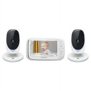 Motorola Comfort50-2 Video Baby Monitor 5 LCD 2 Cameras, White
