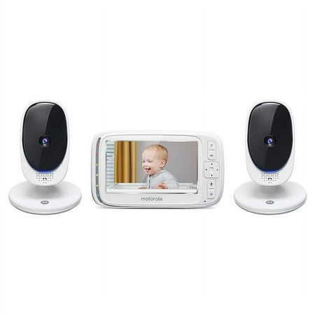 Motorola Comfort50-2 Video Baby Monitor 5 LCD 2 Cameras, White