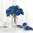 thumbnail image 5 of Somnr Artificial Roses - for Weddings, Home Decor, DIY Bouquets, Navyblue (25 Pack), 5 of 7