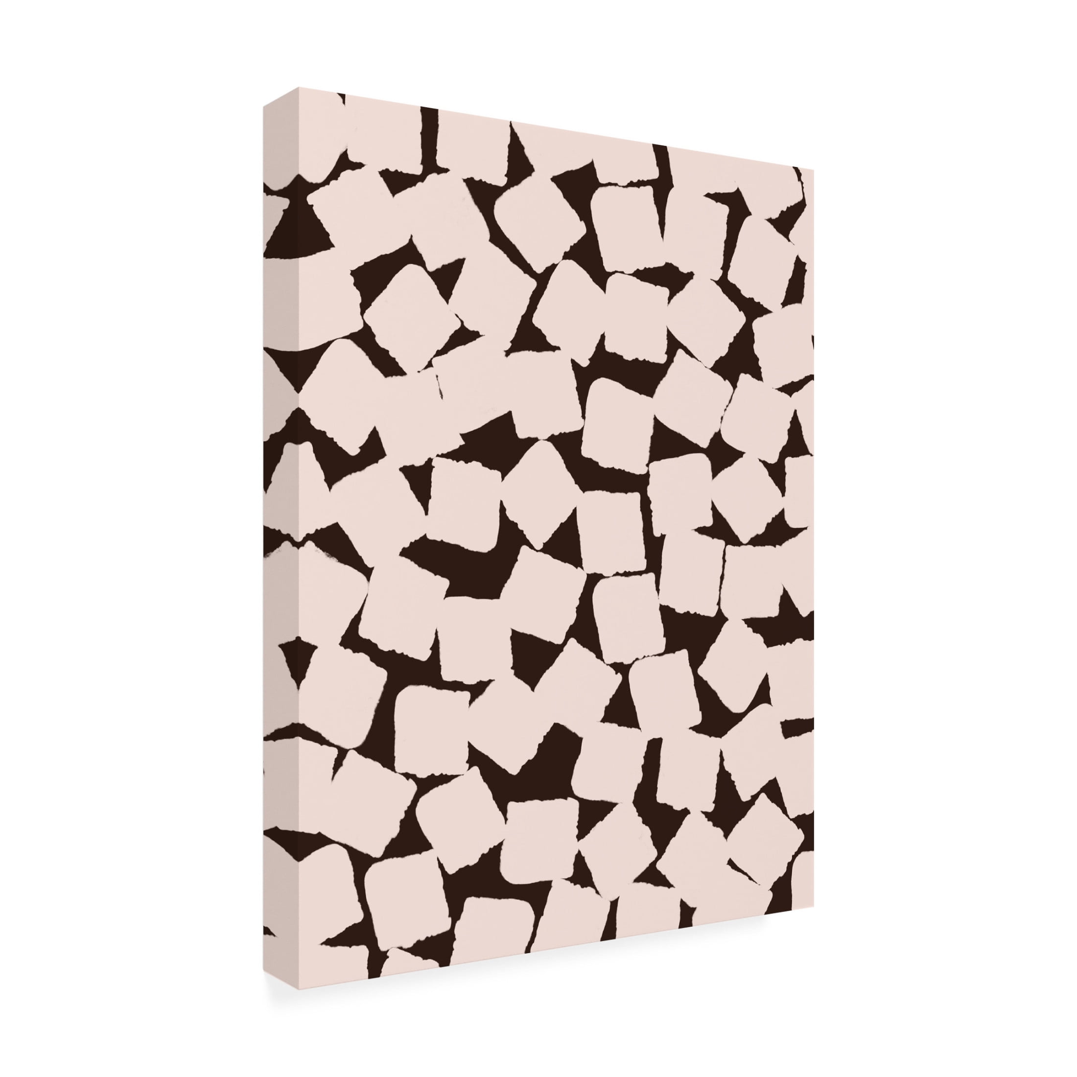 Canvas Wall Art - Treechild 'Beige Cubes Pattern' Wall Art for Living Room, Bedroom, or Office D?cor by Trademark Fine Art - 18 x 24 Inches