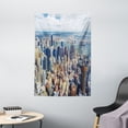 thumbnail image 1 of Modern Tapestry, Aerial View of Manhattan Skyline High Skyscrapers Business Center USA Landscape, Wall Hanging for Bedroom Living Room Dorm Decor, 40W X 60L Inches, Light Blue Grey, by Ambesonne, 1 of 2