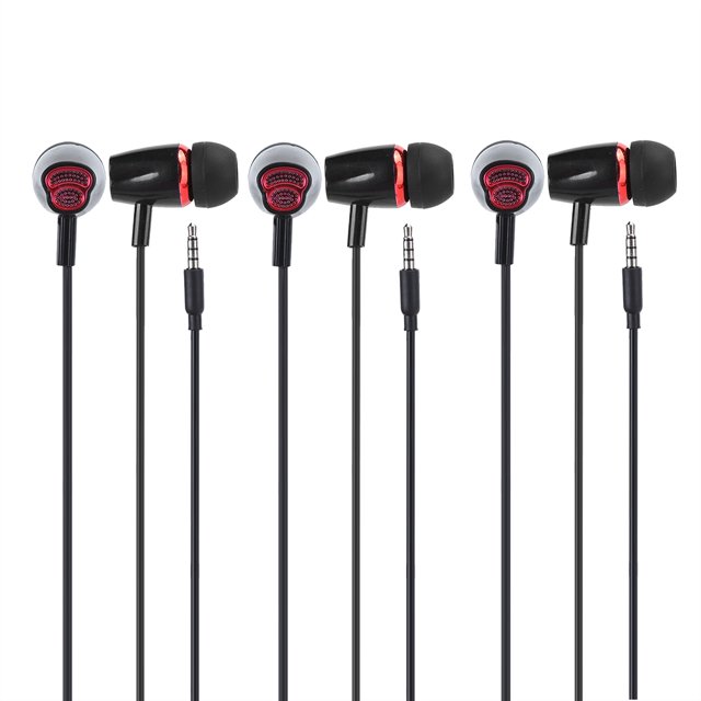 Auriculares controlados por cable, 3 piezas Auriculares intrauditivos con subwoofer Auriculares de alta capacidad