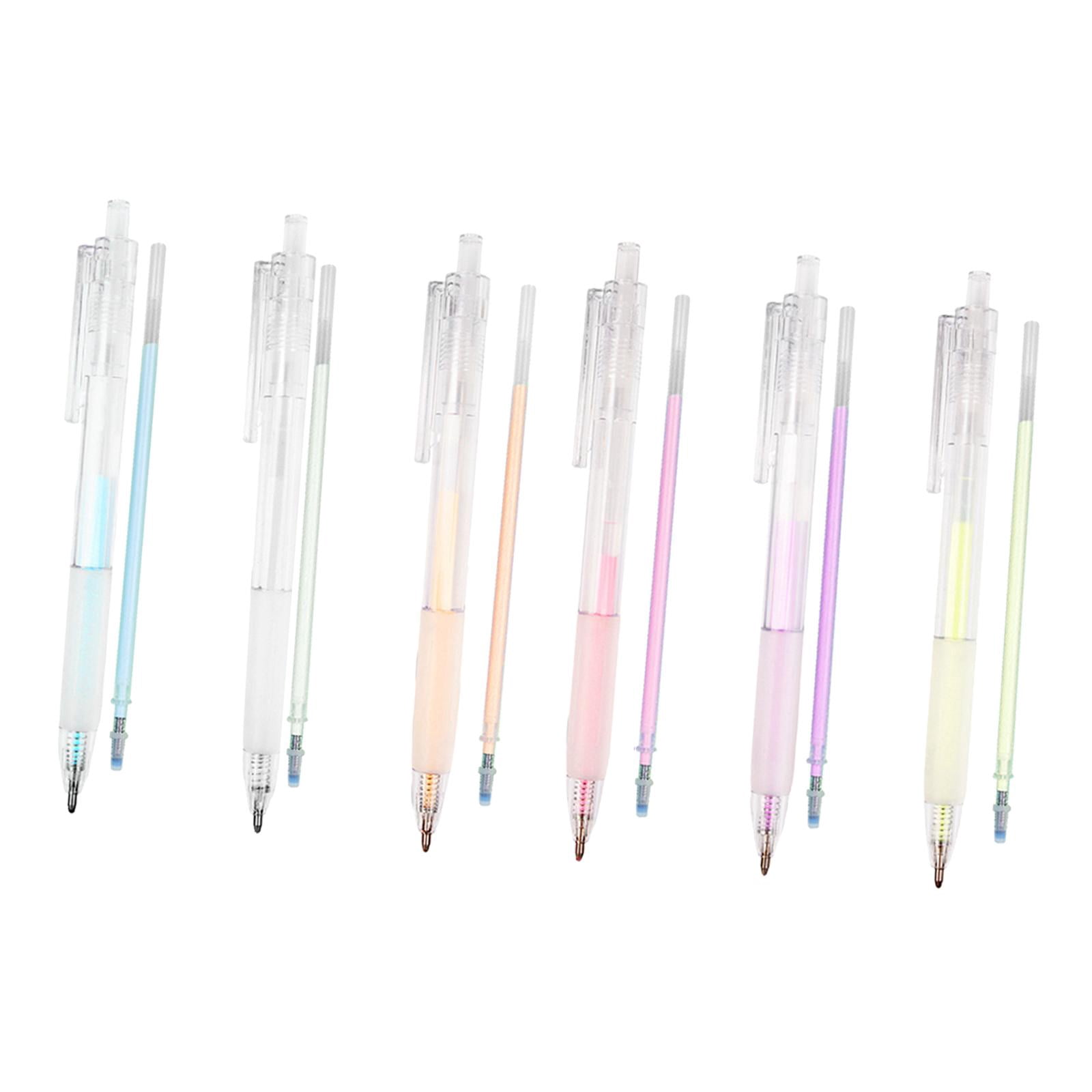 6 Pieces Quick Dry Press Pen with Refills Birthday Gifts DIY Diary Accs Coating Width 1mm Dot Glue for Scrapbooking Flyers Posters