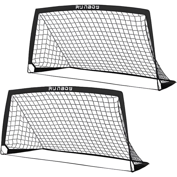 RUNBOW 6x4 ft Portable Kids Soccer Goal for Backyard Practice Soccer Net with Carry Bag