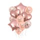 thumbnail image 1 of Juego de globos Bride to Be en oro rosa, 12 unidades con forma de corazón en forma de estrella, 1 of 2