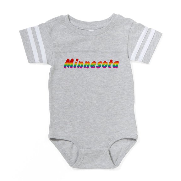CafePress - Minnesota Rbw Txt - Cute Infant Baby Football Bodysuit
