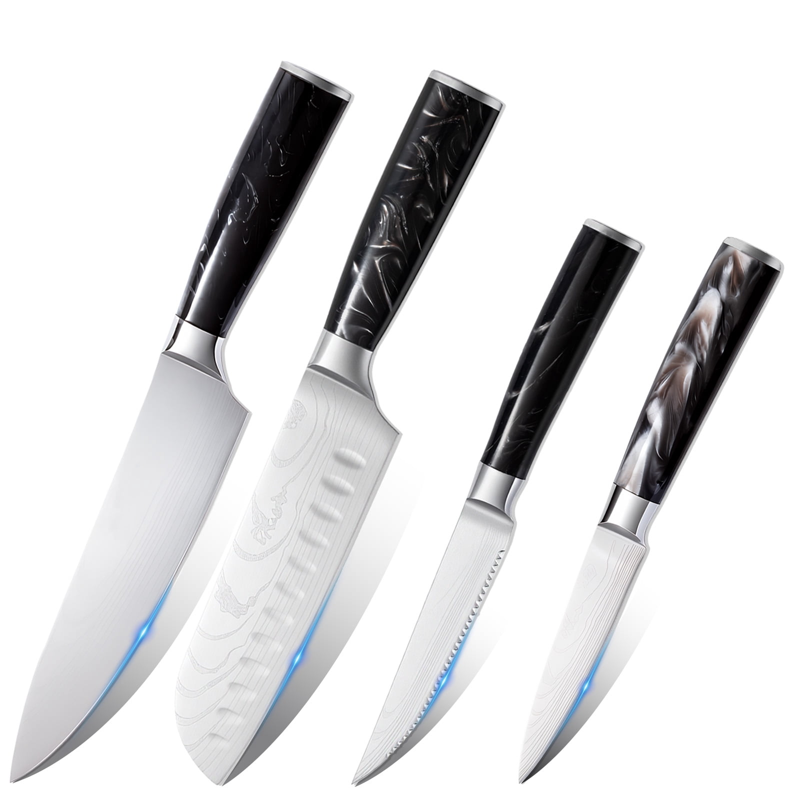 Pechvin Premium 4-Piece Kitchen Knife Set, High-Carbon Stainless Steel, Ultra Sharp, Ergonomic Handle, Rust-Resistant