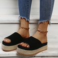 thumbnail image 2 of Vedolay Cushionaire Sandals Women Women's Platform Ankle Strap Wedge Sandals, Comfortable Dressy Summer Shoes,Black 8.5, 2 of 5