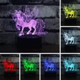 thumbnail image 2 of YSITIAN Unicorn Night Light for Kids,Unicorn 3D Illusion Table Desk Lamp 7 or 16 Colors Changing Dimmable Birthday Gift YT02-87, 2 of 6